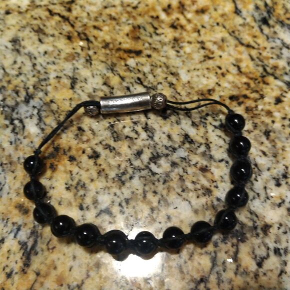 Oliver Smith BOHO Sterling Silver Pull Through Bracelet With Black Onyx SMALL - Picture 4 of 8